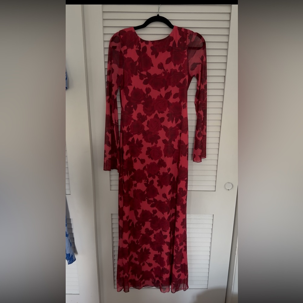Red Maxi Floral Zoco Dress